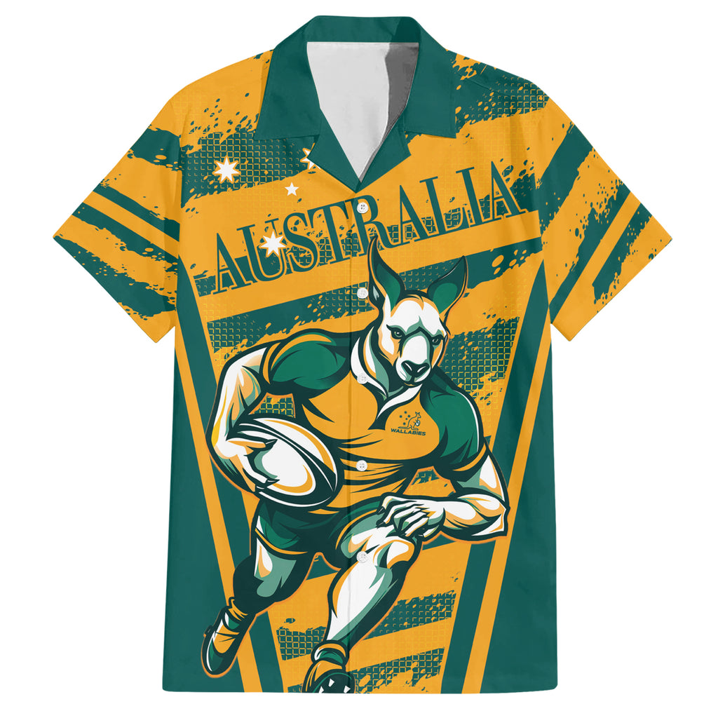 Custom Australia Rugby Hawaiian Shirt Wallabies Mascots Indigenous Aboriginal Version
