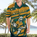 Custom Australia Rugby Hawaiian Shirt Wallabies Mascots Indigenous Aboriginal Version