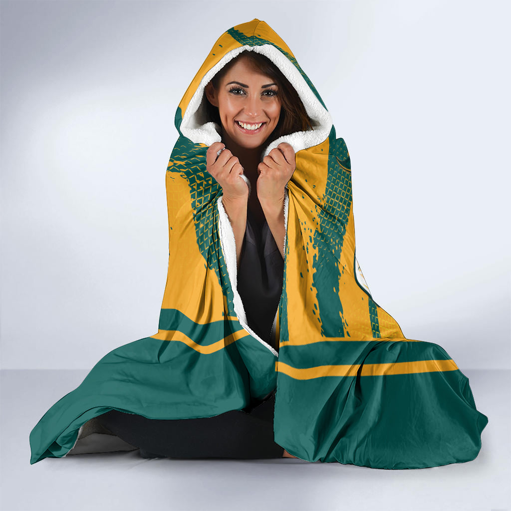 Custom Australia Rugby Hooded Blanket Wallabies Mascots Indigenous Aboriginal Version