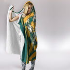 Custom Australia Rugby Hooded Blanket Wallabies Mascots Indigenous Aboriginal Version