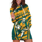 Custom Australia Rugby Hoodie Dress Wallabies Mascots Indigenous Aboriginal Version
