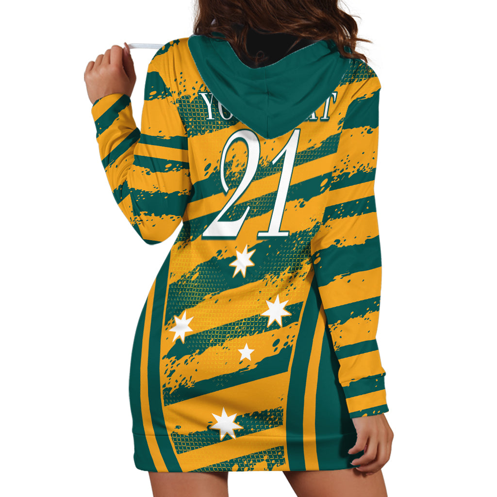 Custom Australia Rugby Hoodie Dress Wallabies Mascots Indigenous Aboriginal Version