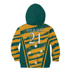 Custom Australia Rugby Kid Hoodie Wallabies Mascots Indigenous Aboriginal Version