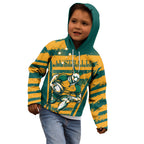 Custom Australia Rugby Kid Hoodie Wallabies Mascots Indigenous Aboriginal Version