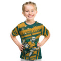 Custom Australia Rugby Kid T Shirt Wallabies Mascots Indigenous Aboriginal Version