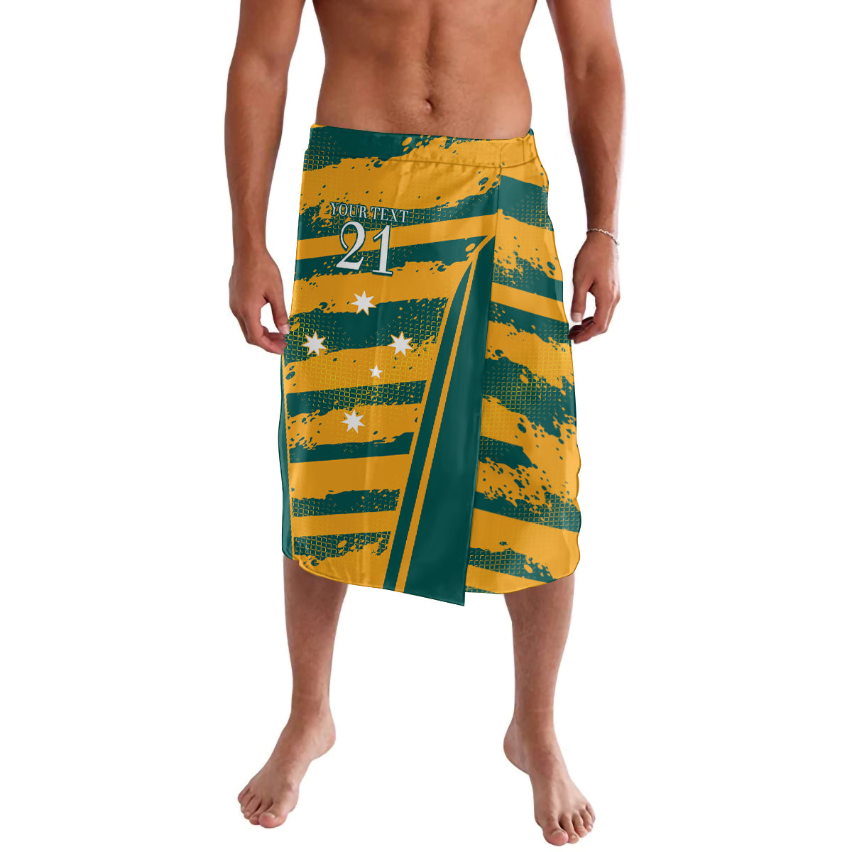 Custom Australia Rugby Lavalava Wallabies Mascots Indigenous Aboriginal Version