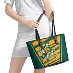 Custom Australia Rugby Leather Tote Bag Wallabies Mascots Indigenous Aboriginal Version