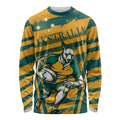 Custom Australia Rugby Long Sleeve Shirt Wallabies Mascots Indigenous Aboriginal Version
