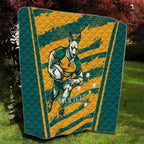 Custom Australia Rugby Quilt Wallabies Mascots Indigenous Aboriginal Version