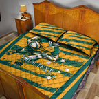 Custom Australia Rugby Quilt Bed Set Wallabies Mascots Indigenous Aboriginal Version