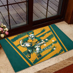Custom Australia Rugby Rubber Doormat Wallabies Mascots Indigenous Aboriginal Version