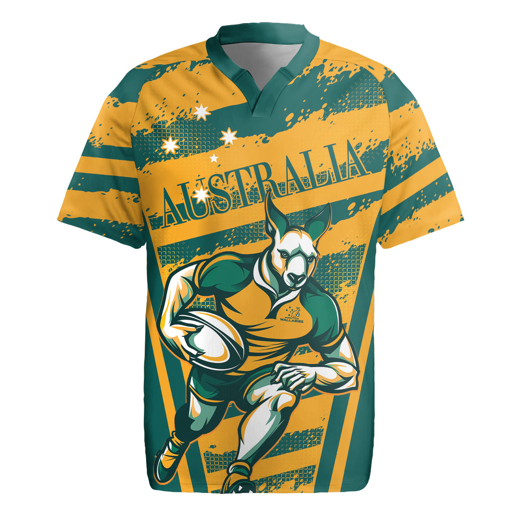 Custom Australia Rugby Rugby Jersey Wallabies Mascots Indigenous Aboriginal Version