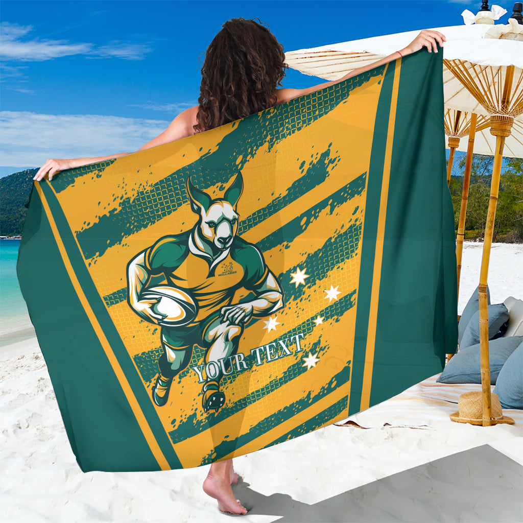 Custom Australia Rugby Sarong Wallabies Mascots Indigenous Aboriginal Version