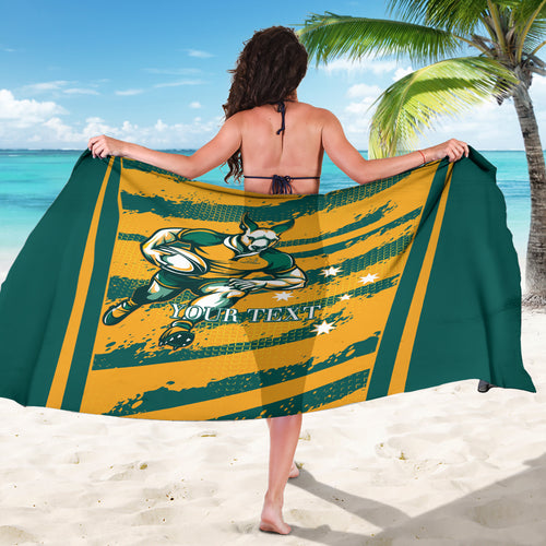Custom Australia Rugby Sarong Wallabies Mascots Indigenous Aboriginal Version