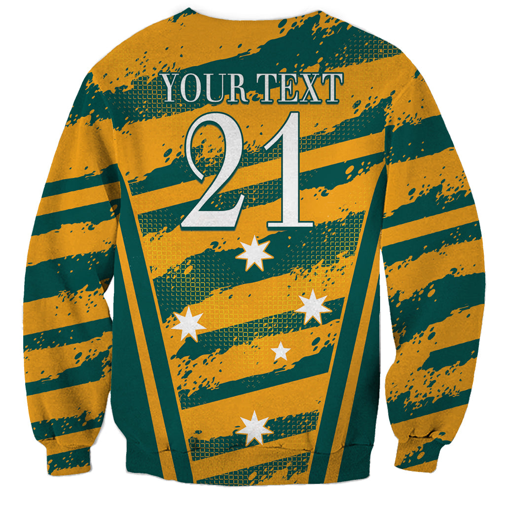 Custom Australia Rugby Sweatshirt Wallabies Mascots Indigenous Aboriginal Version