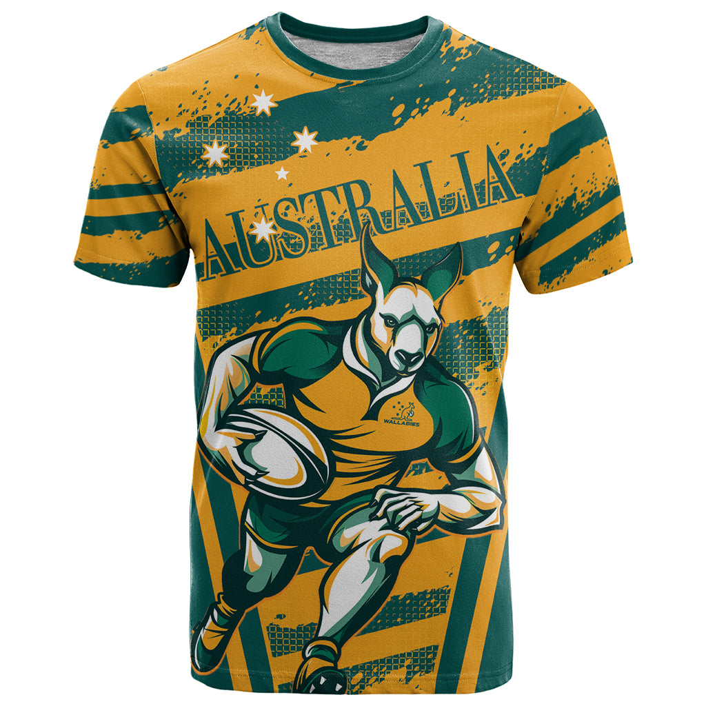 Custom Australia Rugby T Shirt Wallabies Mascots Indigenous Aboriginal Version