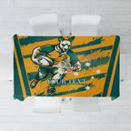 Custom Australia Rugby Tablecloth Wallabies Mascots Indigenous Aboriginal Version