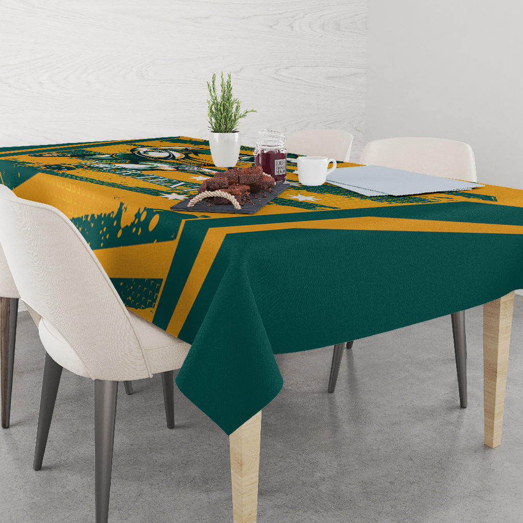 Custom Australia Rugby Tablecloth Wallabies Mascots Indigenous Aboriginal Version