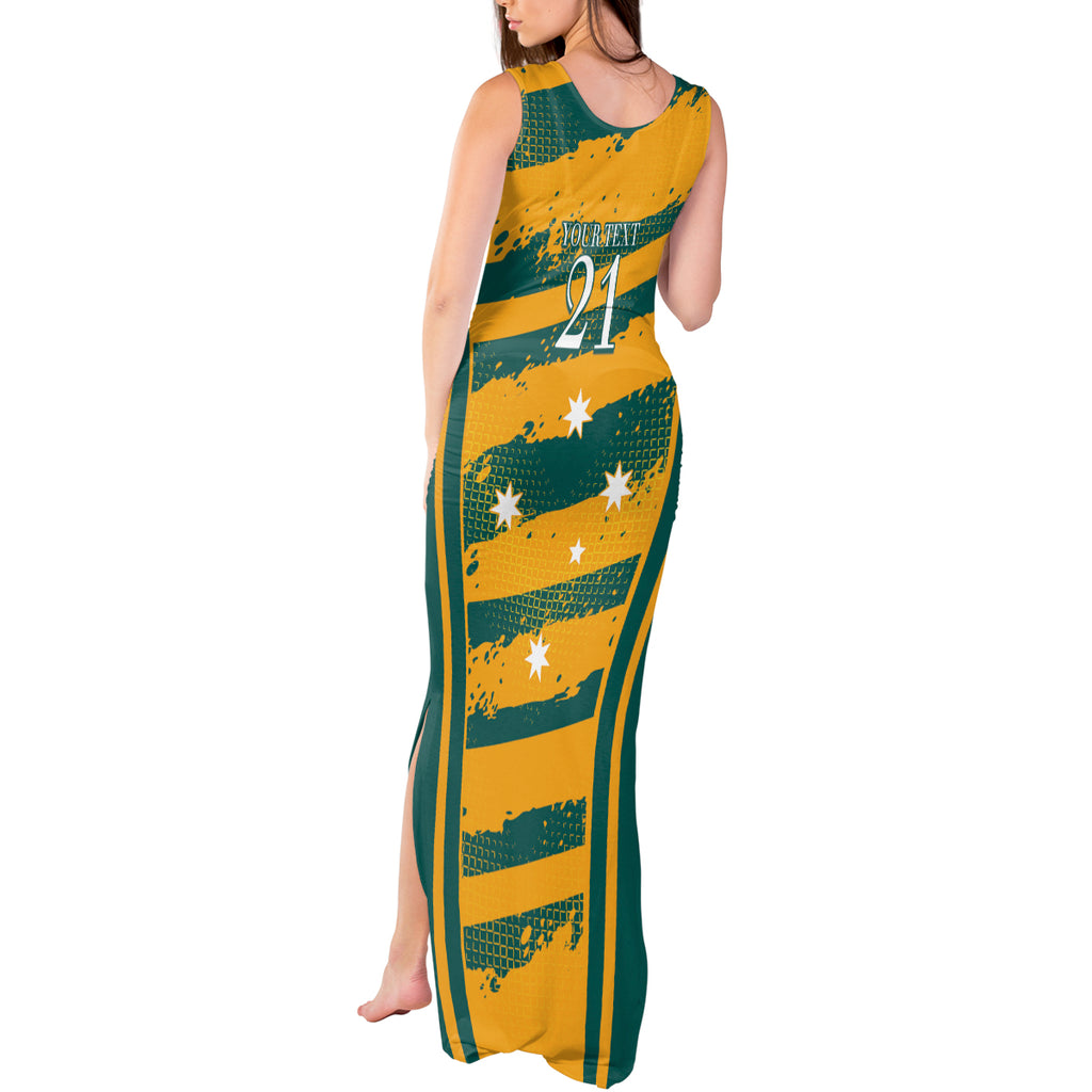 Custom Australia Rugby Tank Maxi Dress Wallabies Mascots Indigenous Aboriginal Version