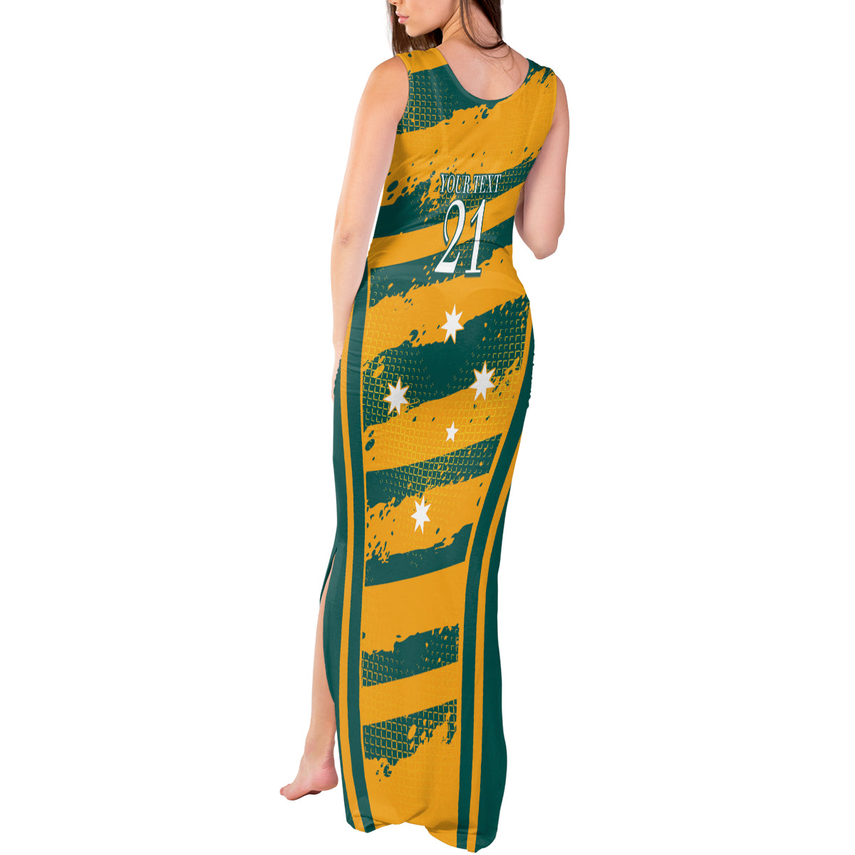Custom Australia Rugby Tank Maxi Dress Wallabies Mascots Indigenous Aboriginal Version