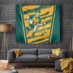 Custom Australia Rugby Tapestry Wallabies Mascots Indigenous Aboriginal Version