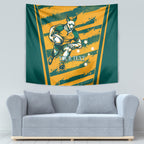 Custom Australia Rugby Tapestry Wallabies Mascots Indigenous Aboriginal Version