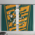 Custom Australia Rugby Window Curtain Wallabies Mascots Indigenous Aboriginal Version