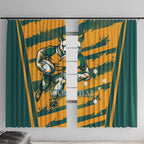 Custom Australia Rugby Window Curtain Wallabies Mascots Indigenous Aboriginal Version