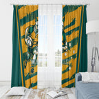 Custom Australia Rugby Window Curtain Wallabies Mascots Indigenous Aboriginal Version