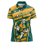 Custom Australia Rugby Women Polo Shirt Wallabies Mascots Indigenous Aboriginal Version