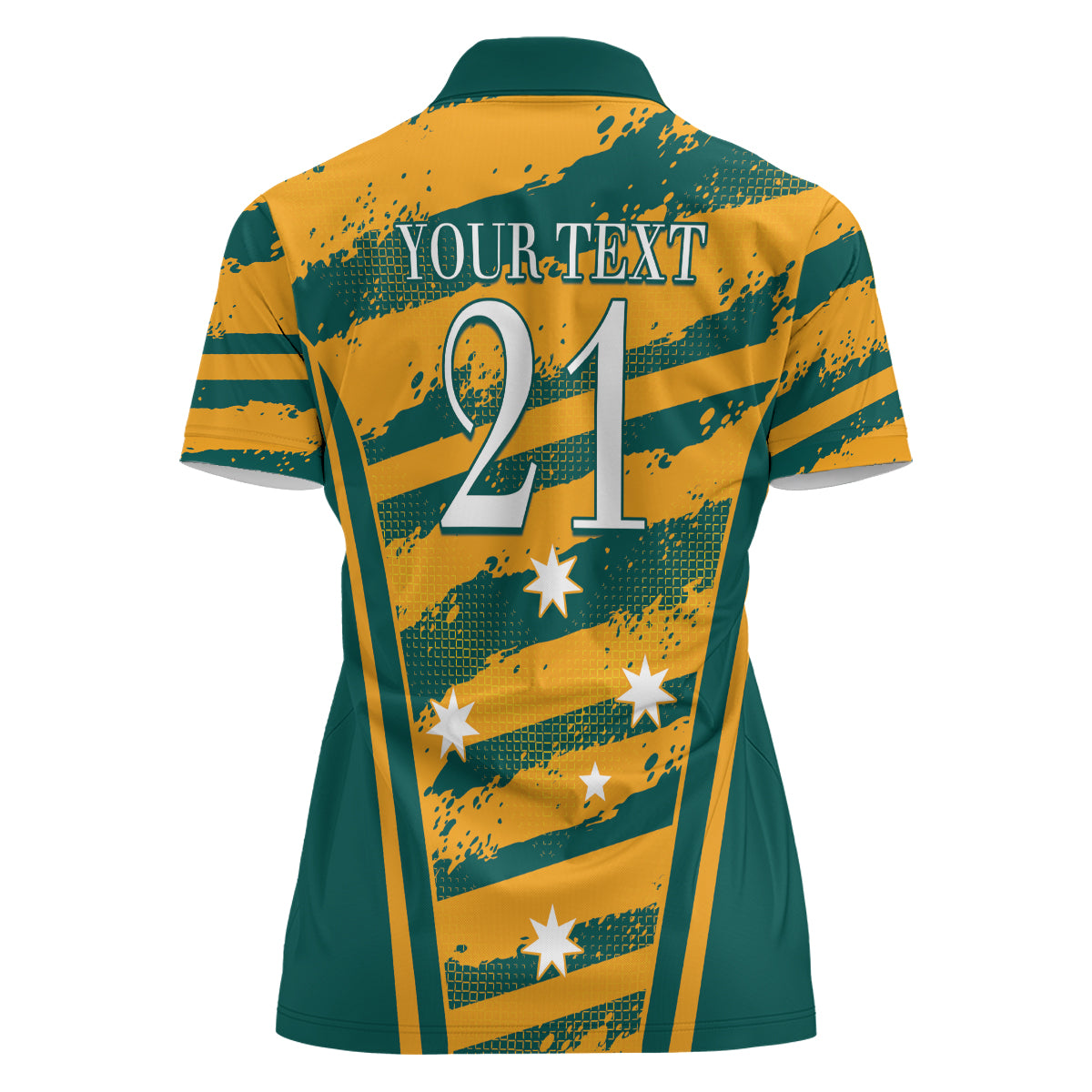 Custom Australia Rugby Women Polo Shirt Wallabies Mascots Indigenous Aboriginal Version