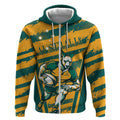 Custom Australia Rugby Zip Hoodie Wallabies Mascots Indigenous Aboriginal Version