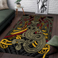 Maori Hei Tiki Tribal Tattoo Area Rug