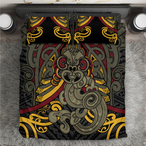 Maori Hei Tiki Tribal Tattoo Bedding Set