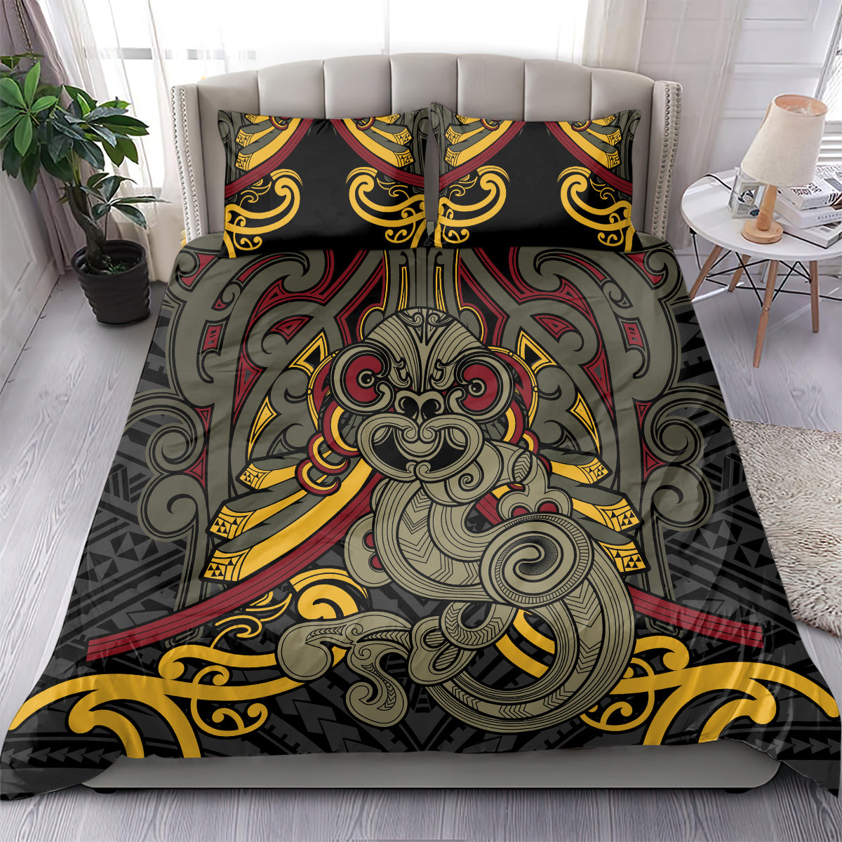 Maori Hei Tiki Tribal Tattoo Bedding Set