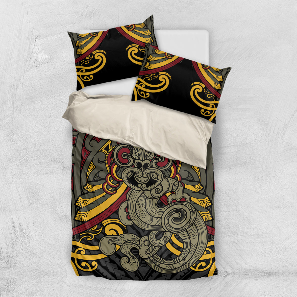 Maori Hei Tiki Tribal Tattoo Bedding Set