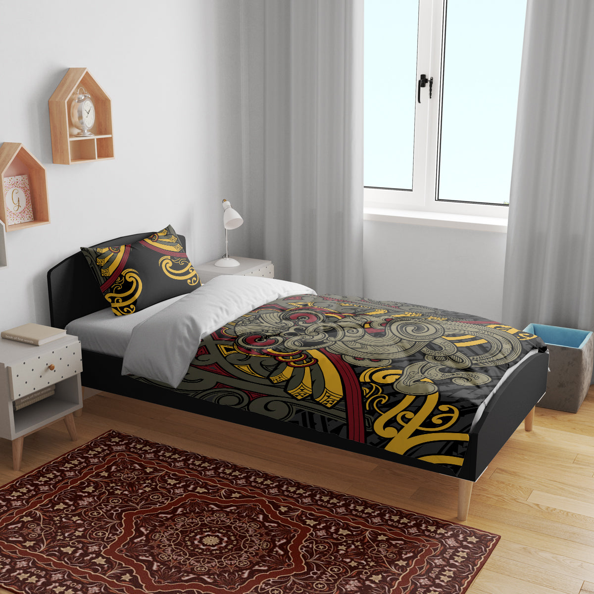 Maori Hei Tiki Tribal Tattoo Bedding Set
