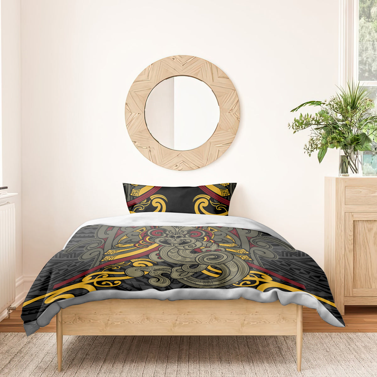 Maori Hei Tiki Tribal Tattoo Bedding Set