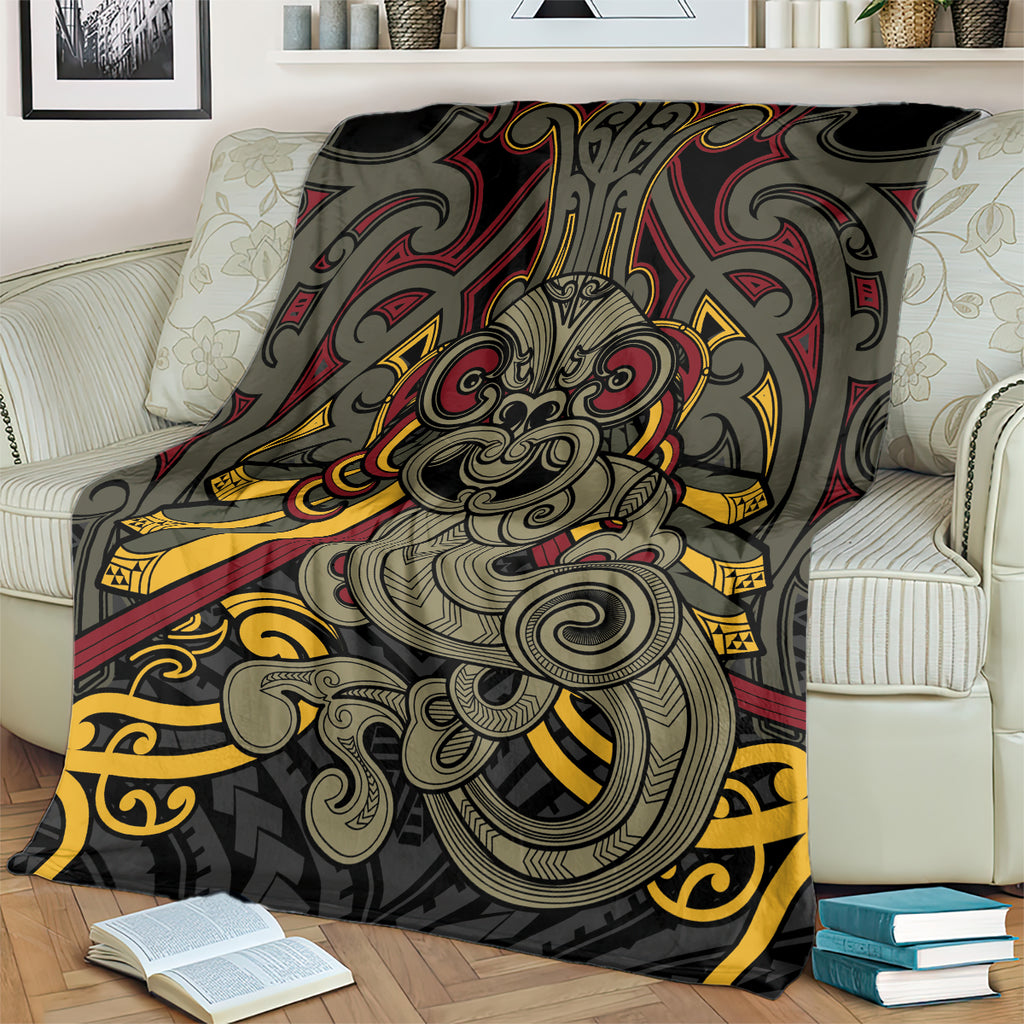 Maori Hei Tiki Tribal Tattoo Blanket