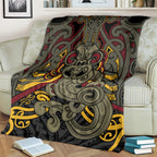 Maori Hei Tiki Tribal Tattoo Blanket