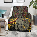 Maori Hei Tiki Tribal Tattoo Blanket