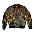 Maori Hei Tiki Tribal Tattoo Bomber Jacket