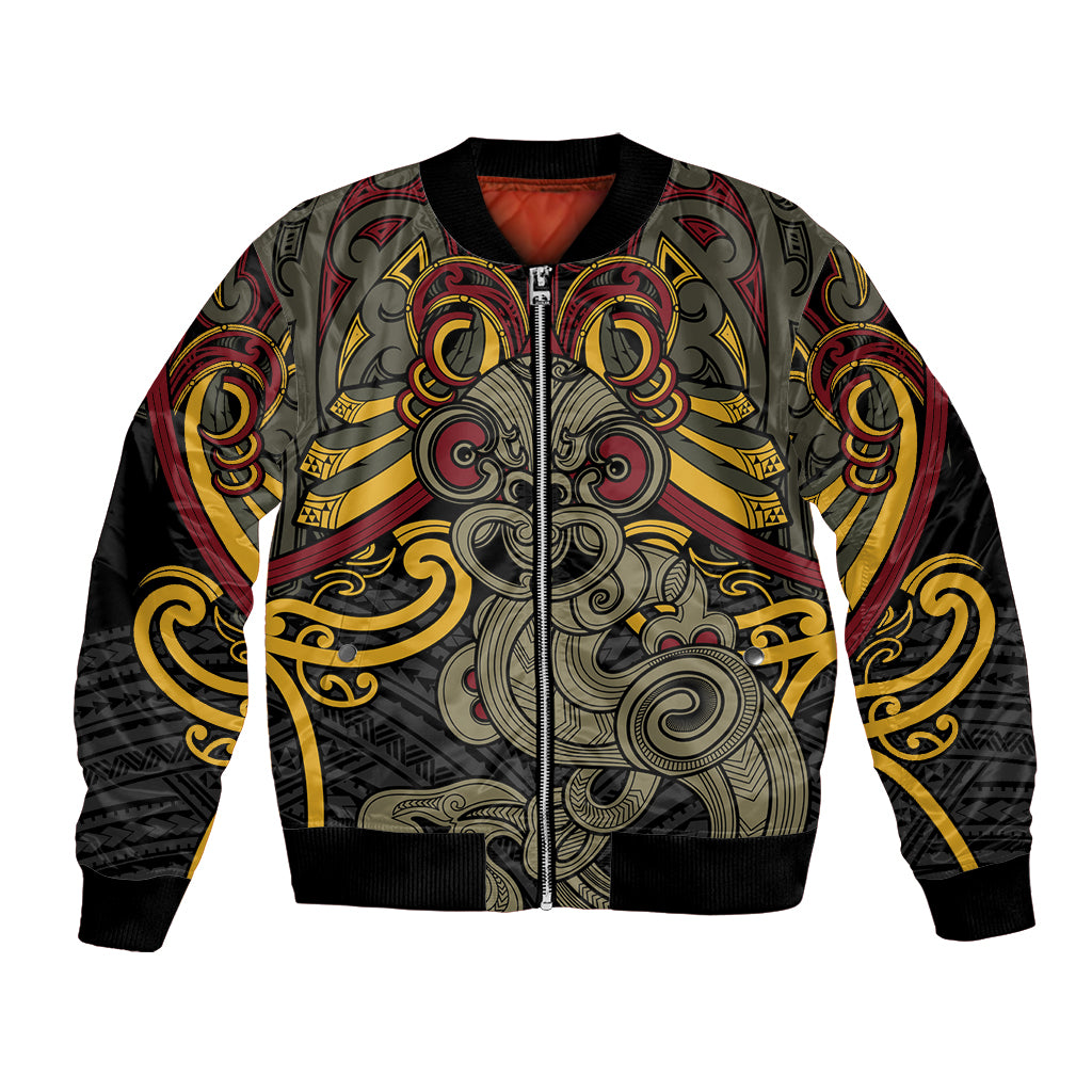 Maori Hei Tiki Tribal Tattoo Bomber Jacket