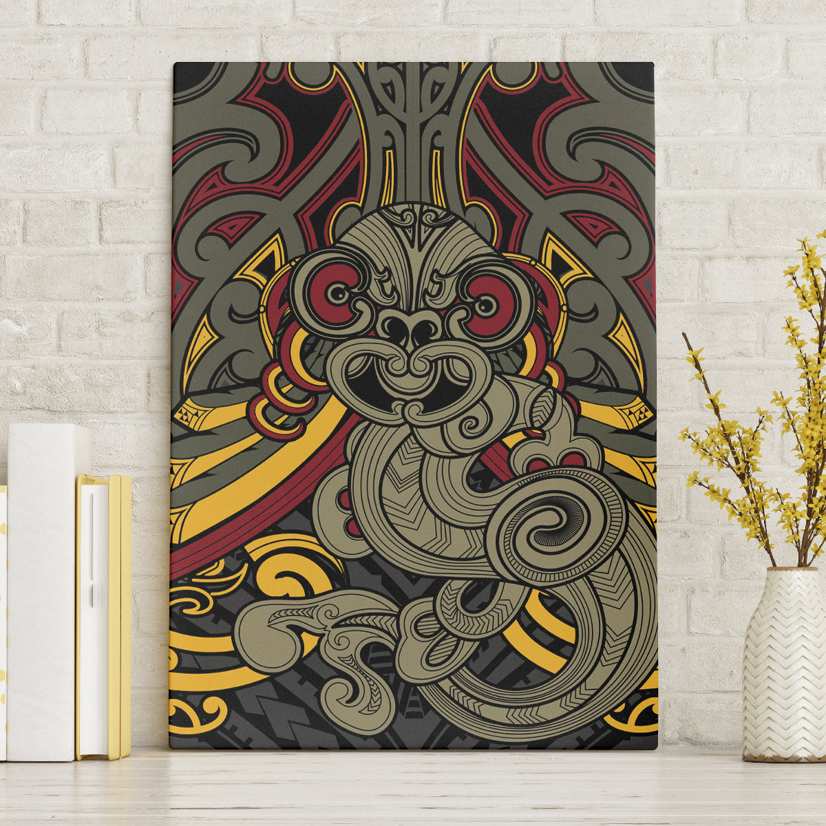 Maori Hei Tiki Tribal Tattoo Canvas Wall Art