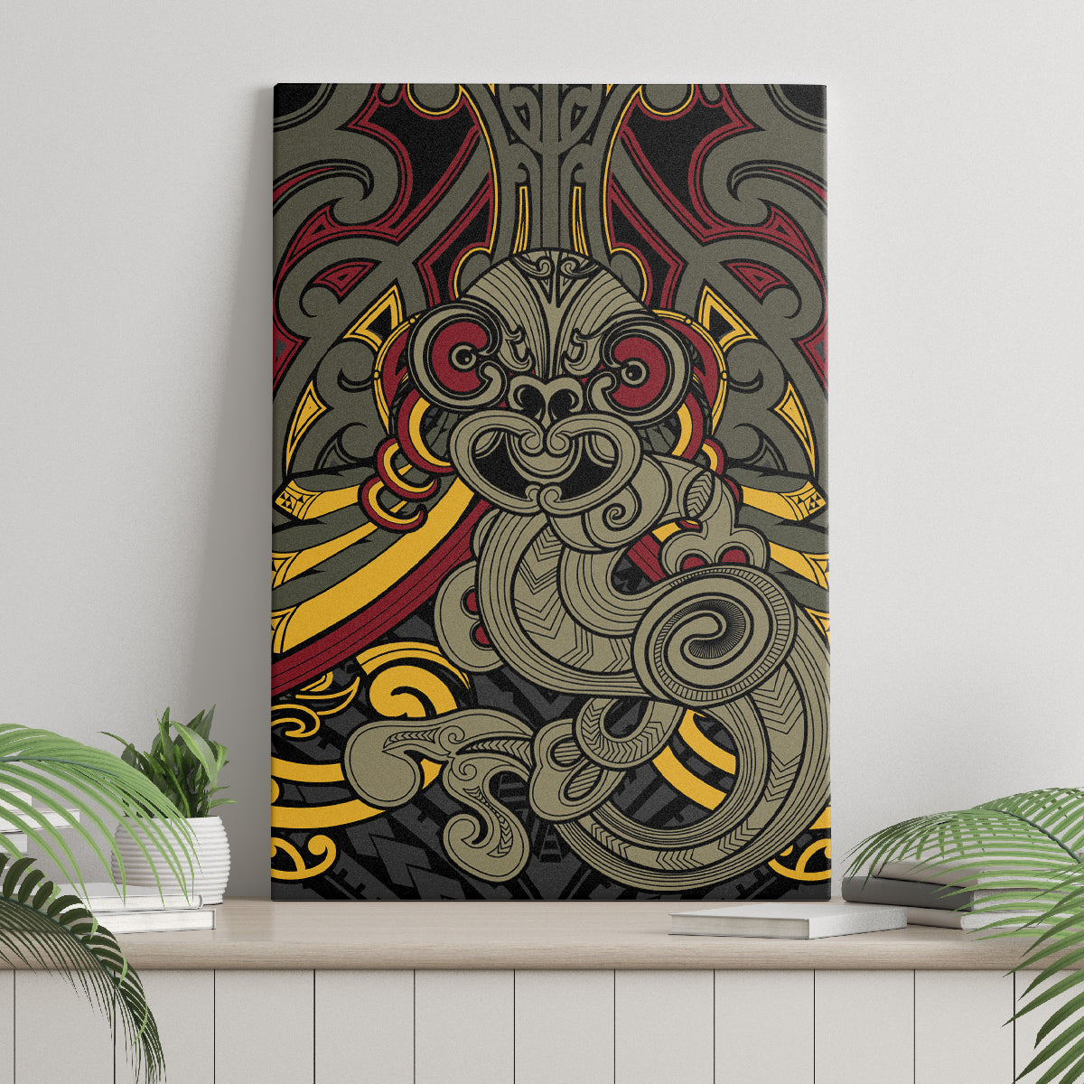 Maori Hei Tiki Tribal Tattoo Canvas Wall Art