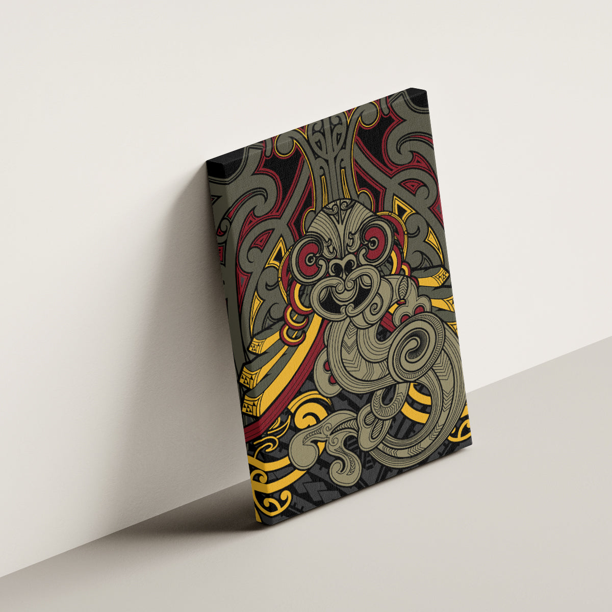 Maori Hei Tiki Tribal Tattoo Canvas Wall Art