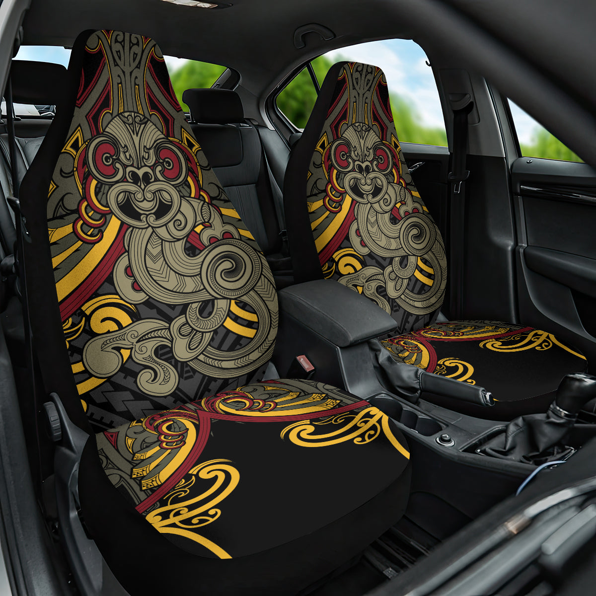 Maori Hei Tiki Tribal Tattoo Car Seat Cover