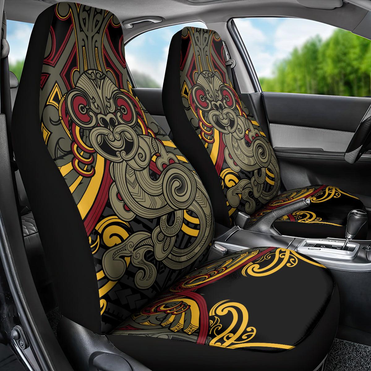 Maori Hei Tiki Tribal Tattoo Car Seat Cover