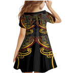 Maori Hei Tiki Tribal Tattoo Family Matching Mermaid Dress and Hawaiian Shirt