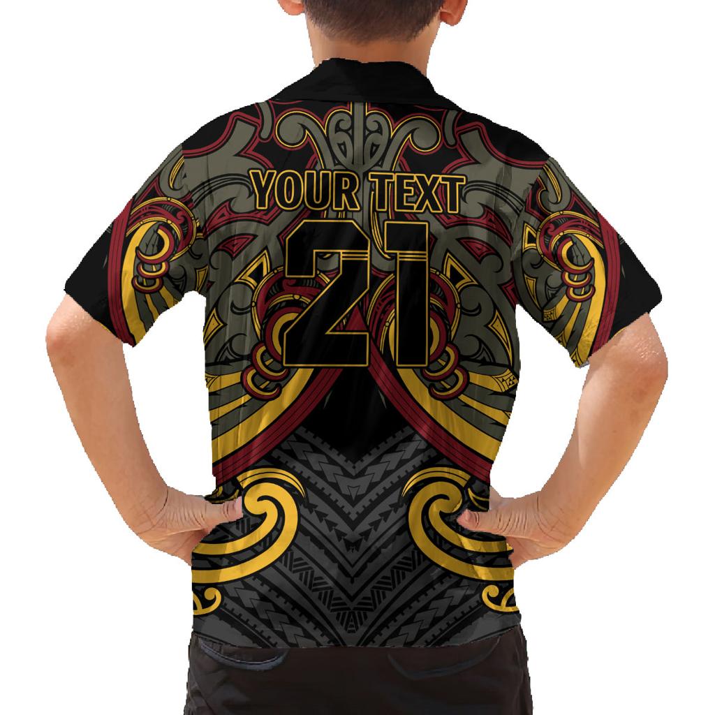 Maori Hei Tiki Tribal Tattoo Family Matching Off Shoulder Maxi Dress and Hawaiian Shirt